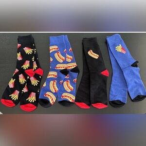 Funny Socks Fries And Hot Dogs Pack Of 4